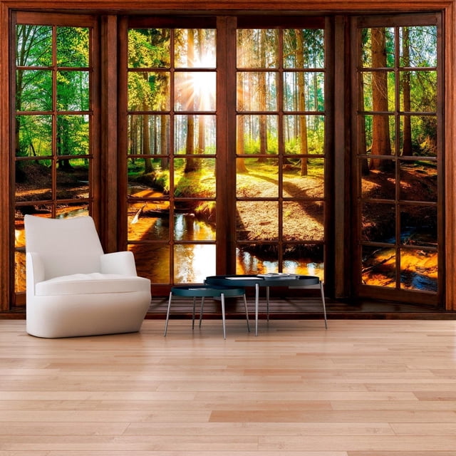 Tiptophomedecor Peel and Stick Forest Wallpaper Wall Mural - Forest ...