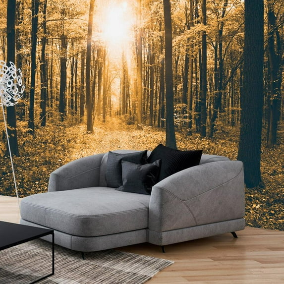 Tiptophomedecor Peel and Stick Forest Wallpaper Wall Mural - Magical Light - Removable Wall Decals