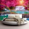 thumbnail image 1 of Tiptophomedecor Peel and Stick Forest Wallpaper Wall Mural - Pink Cascades - Removable Wall Decals, 1 of 3