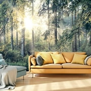 Tiptophomedecor Peel and Stick Forest Wallpaper Wall Mural - Tales Of A Forest - Removable Wall Decals