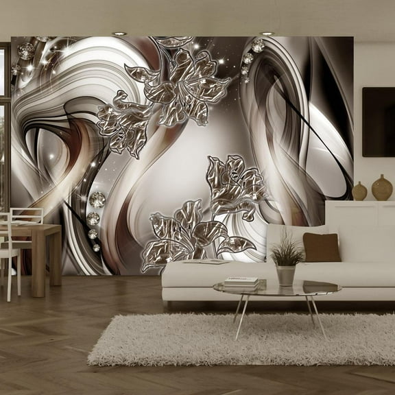 Tiptophomedecor Peel and Stick Glam Wallpaper Wall Mural - Autumn Dance - Removable Wall Decals