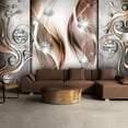 thumbnail image 1 of Tiptophomedecor Peel and Stick Glam Wallpaper Wall Mural - Brown And Diamonds - Removable Wall Decals, 1 of 3