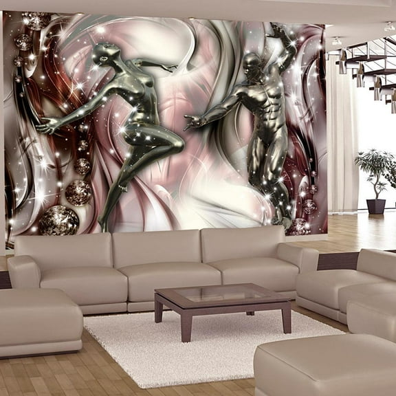 Tiptophomedecor Peel and Stick Glam Wallpaper Wall Mural - Dance Of Passion - Removable Wall Decals