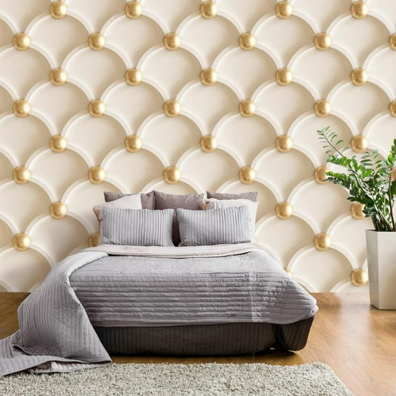 Tiptophomedecor Peel and Stick Glam Wallpaper Wall Mural - Perfect Harmony - Removable Wall Decals