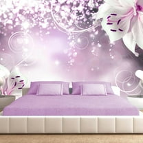 Tiptophomedecor Peel and Stick Glam Wallpaper Wall Mural - Spell Of Lily - Removable Wall Decals