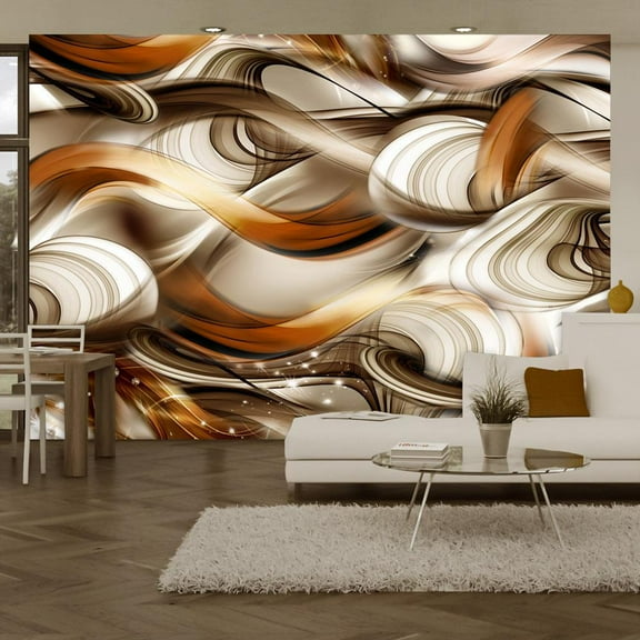 Tiptophomedecor Peel and Stick Glam Wallpaper Wall Mural - Tangled Madness - Removable Wall Decals