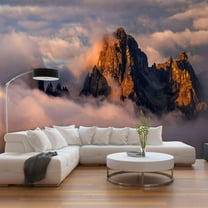 Tiptophomedecor Peel and Stick Mountains Wallpaper Wall Mural - Arcana Of Clouds - Removable Wall Decals