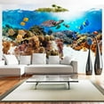 thumbnail image 1 of Tiptophomedecor Peel and Stick Ocean Wallpaper Wall Mural - Ocean Turtle Reef - Removable Wall Decals, 1 of 3