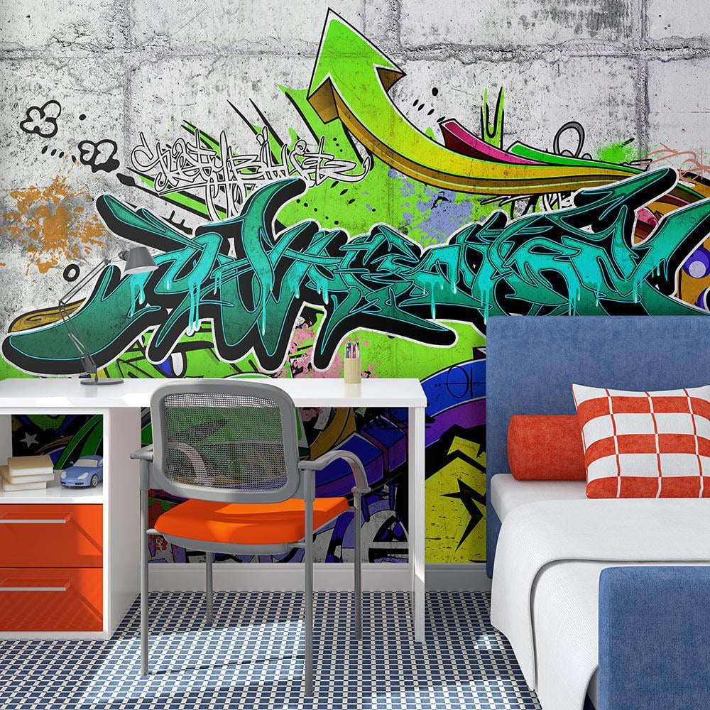 Tiptophomedecor Peel and Stick Street Art Wallpaper Wall Mural City