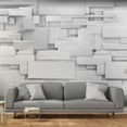 thumbnail image 1 of Tiptophomedecor Peel and Stick Wallpaper Wall Mural - Abstract Grey Plates - Removable Wall Decals, 1 of 3