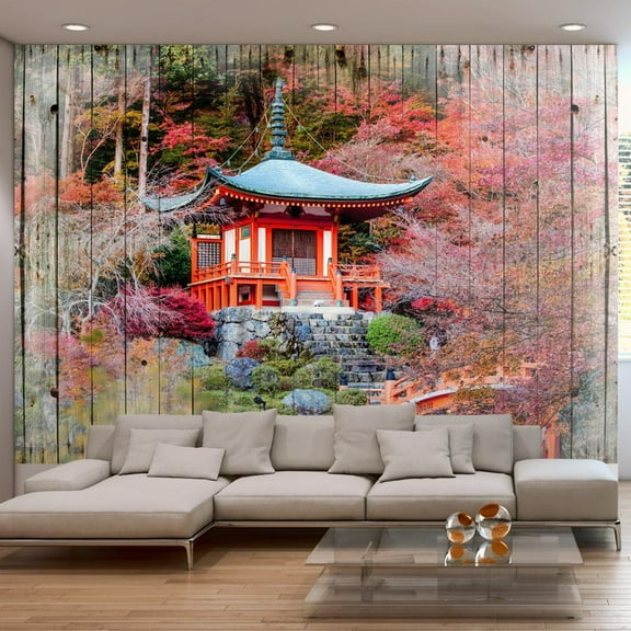 Tiptophomedecor Peel and Stick Wallpaper Wall Mural - Autumnal Japan - Removable Wall Decals
