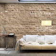 thumbnail image 1 of Tiptophomedecor Peel and Stick Wallpaper Wall Mural - Beige Brick Wall - Removable Wall Decals, 1 of 3