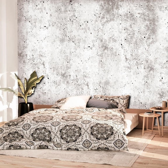 Tiptophomedecor Peel and Stick Wallpaper Wall Mural - Modern Concrete Wall - Removable Wall Decals