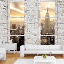 Tiptophomedecor Peel and Stick Wallpaper Wall Mural - New York: View From The Window - Removable Wall Decals