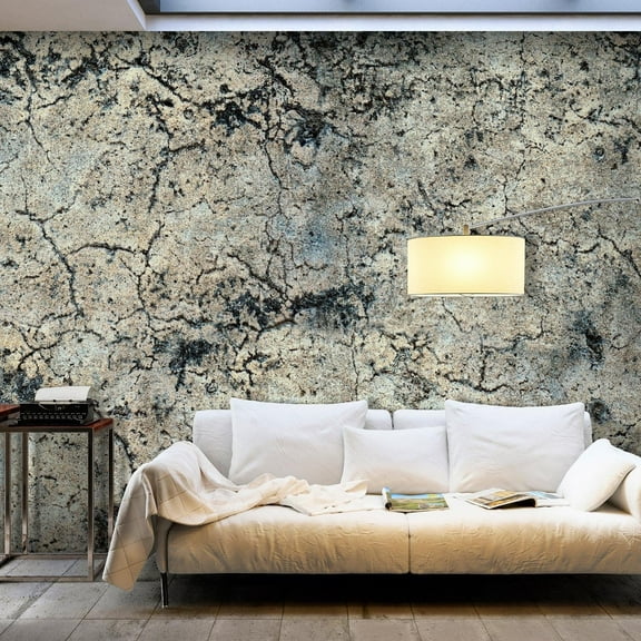 Tiptophomedecor Peel and Stick Wallpaper Wall Mural - Old Cracked Concrete Wall - Removable Wall Decals