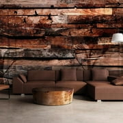 Tiptophomedecor Peel and Stick Wallpaper Wall Mural - Old Red Cedar Wood - Removable Wall Decals