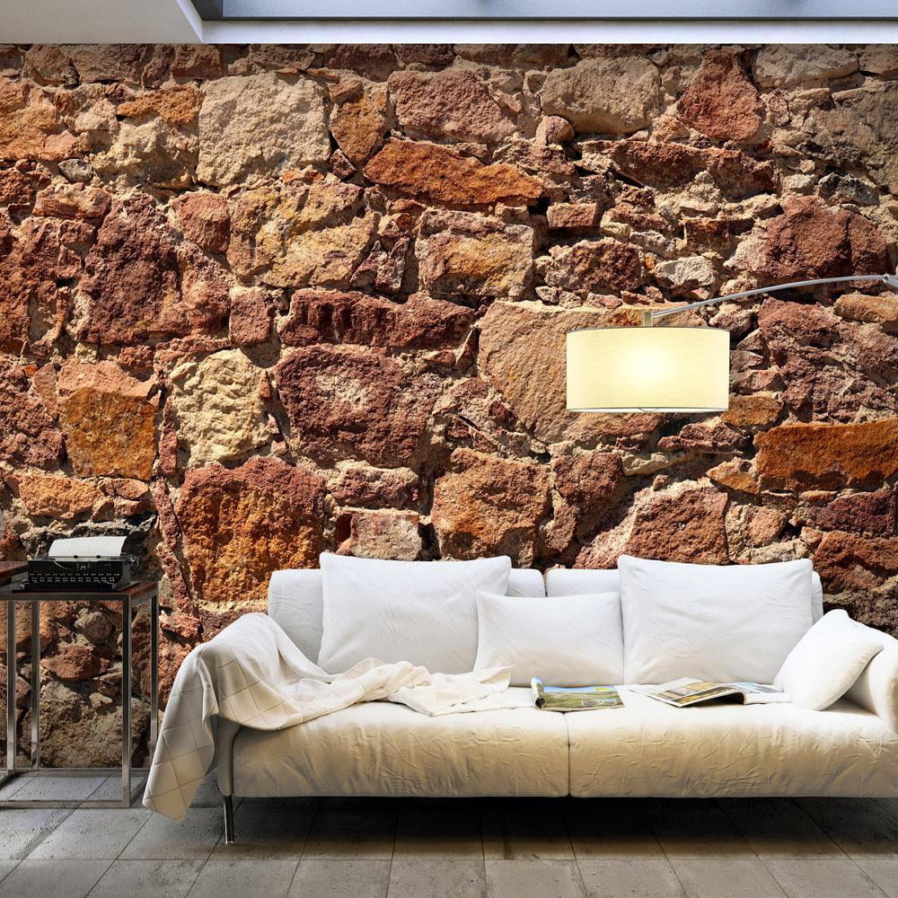 Tiptophomedecor Peel and Stick Wallpaper Wall Mural - Terracotta Old ...