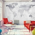 thumbnail image 1 of Tiptophomedecor Peel and Stick World Map  Wallpaper Wall Mural - Concrete World Map - Removable Wall Decals, 1 of 3