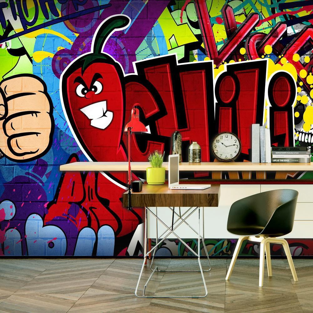 Tiptophomedecor Peel and Stick XXL Street Art Wallpaper Wall Mural ...