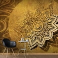 thumbnail image 1 of Tiptophomedecor Peel and Stick Zen Wallpaper Wall Mural - Golden Mandala - Removable Wall Decals, 1 of 3