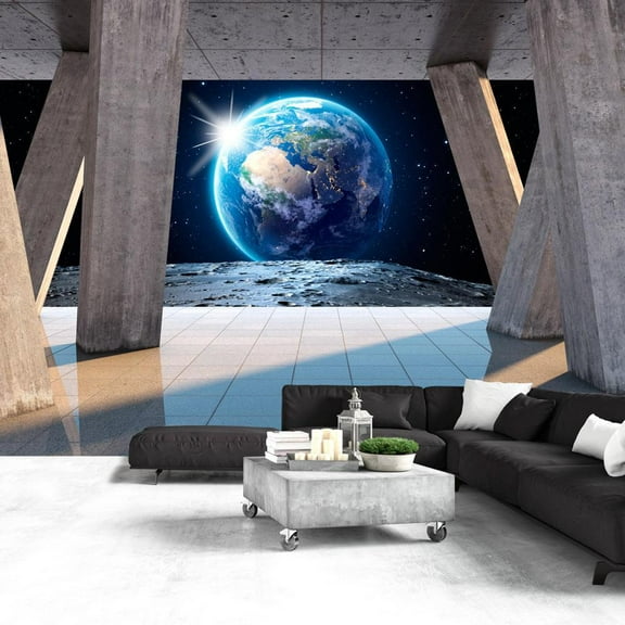 Tiptophomedecor Space Wallpaper Wall Mural - Moon Walk