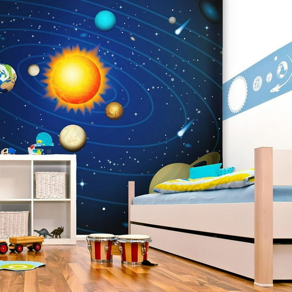 Tiptophomedecor Space Wallpaper Wall Mural - Solar System