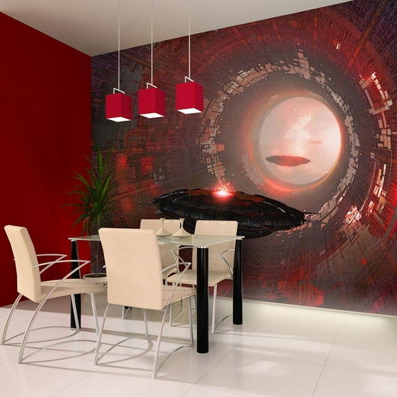 Tiptophomedecor Space Wallpaper Wall Mural - Ufo
