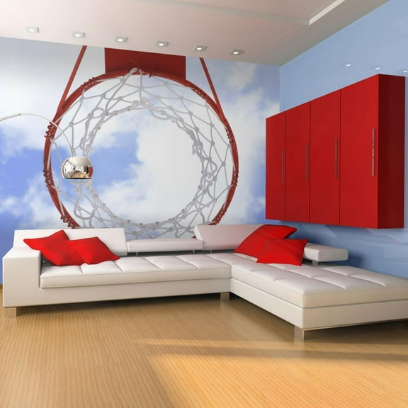 Tiptophomedecor Sport Wallpaper Wall Mural - Basketball