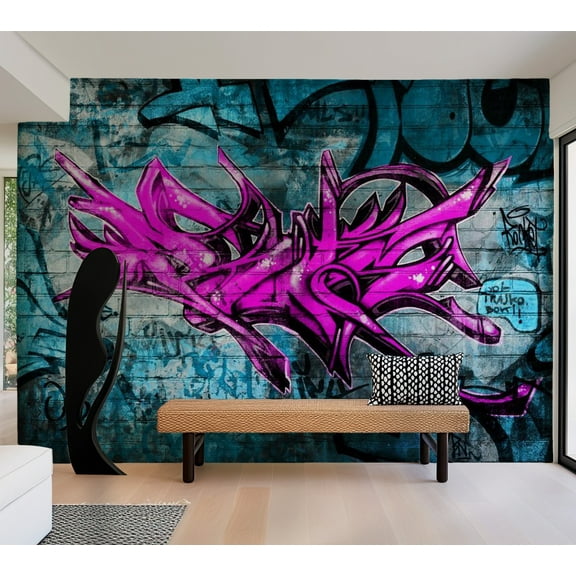 Tiptophomedecor Street Art Wallpaper Wall Mural - Anonymous Graffiti