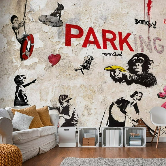 Tiptophomedecor Street Art Wallpaper Wall Mural - Banksy Graffiti Collage