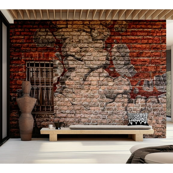Tiptophomedecor Street Art Wallpaper Wall Mural - Break The Wall