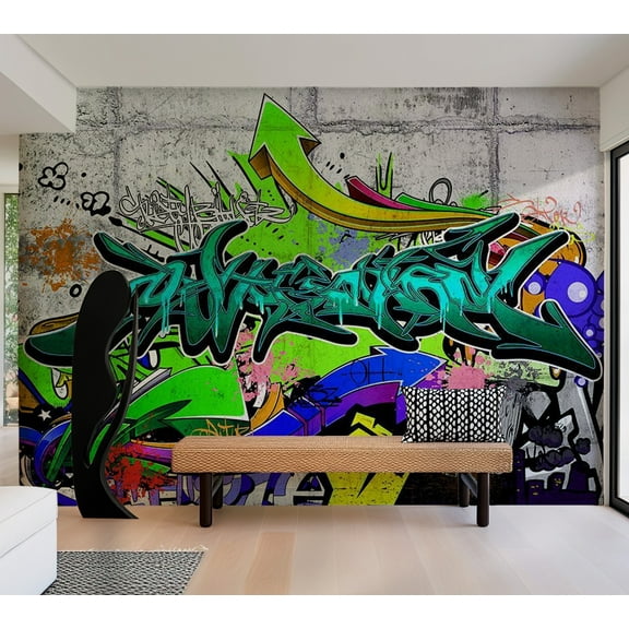 Tiptophomedecor Street Art Wallpaper Wall Mural - Colours Of A City