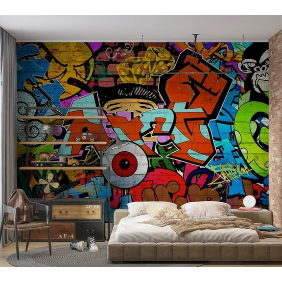 Tiptophomedecor Street Art Wallpaper Wall Mural - Graffiti Art