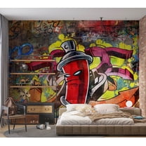 Tiptophomedecor Street Art Wallpaper Wall Mural - Graffiti Monster