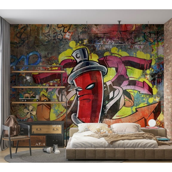 Tiptophomedecor Street Art Wallpaper Wall Mural - Graffiti Monster