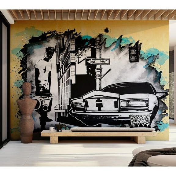 Tiptophomedecor Street Art Wallpaper Wall Mural - Urban Atmosphere