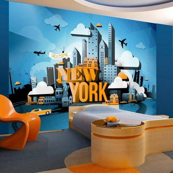 Tiptophomedecor Street Art Wallpaper Wall Mural - Welcome To NY