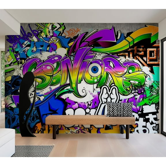 Tiptophomedecor Street Art Wallpaper Wall Mural - Words Of City