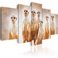 thumbnail image 1 of Tiptophomedecor Stretched Canvas Animal Art - Family Of Meerkats - Stretched & Framed Ready To Hang Art, 1 of 4