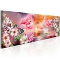 thumbnail image 1 of Tiptophomedecor Stretched Canvas Animal Art - Flamingoes Land - Stretched & Framed Ready To Hang Art, 1 of 3