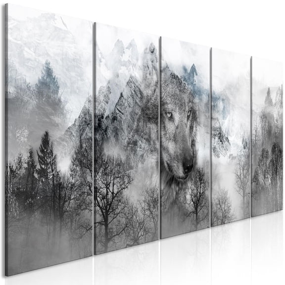 Tiptophomedecor Stretched Canvas Animal Art - Mountain Predator Narrow - Stretched & Framed Ready To Hang Art