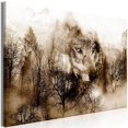 thumbnail image 1 of Tiptophomedecor Stretched Canvas Animal Art - Mountain Predator Wide Brown - Stretched & Framed Ready To Hang Art, 1 of 3