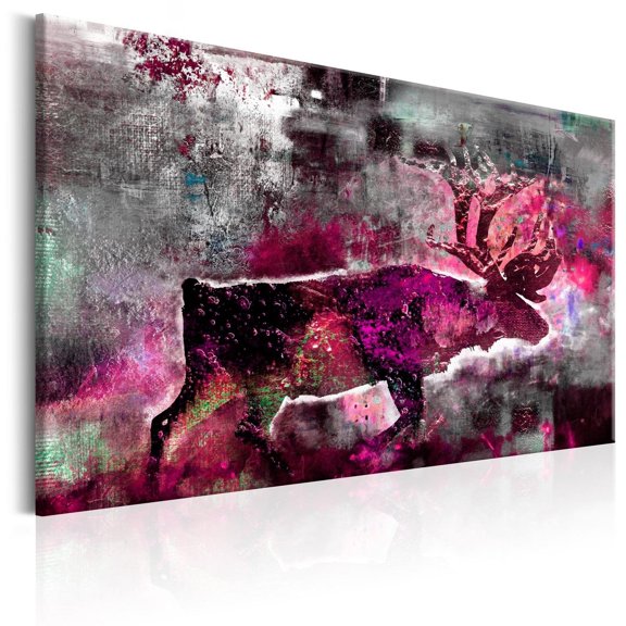 Tiptophomedecor Stretched Canvas Animal Art - Ruby Caribou - Stretched & Framed Ready To Hang Art