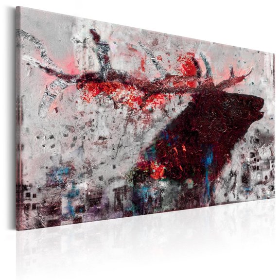 Tiptophomedecor Stretched Canvas Animal Art - Ruby Deer - Stretched & Framed Ready To Hang Art