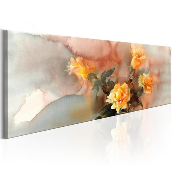 Tiptophomedecor Stretched Canvas Floral Art - Bouquet Of Yellow Roses - Stretched & Framed Ready To Hang Art