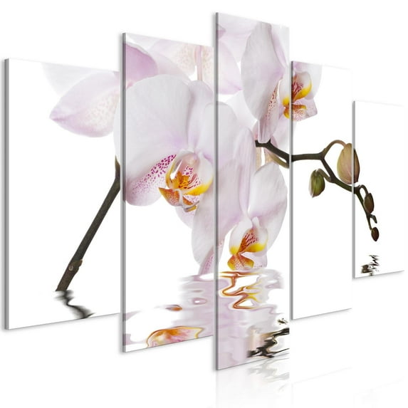 Tiptophomedecor Stretched Canvas Floral Art - Delightful Orchid Wide - Stretched & Framed Ready To Hang Art