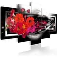 thumbnail image 1 of Tiptophomedecor Stretched Canvas Floral Art - Gerberas On Black Background - Stretched & Framed Ready To Hang Art, 1 of 4