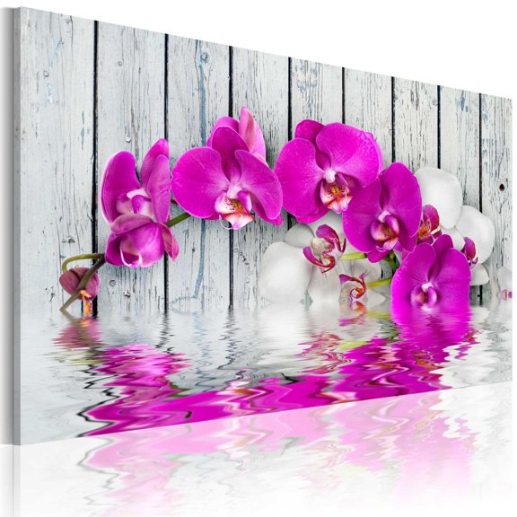 Tiptophomedecor Stretched Canvas Floral Art - Harmony: Orchid - Stretched & Framed Ready To Hang Art