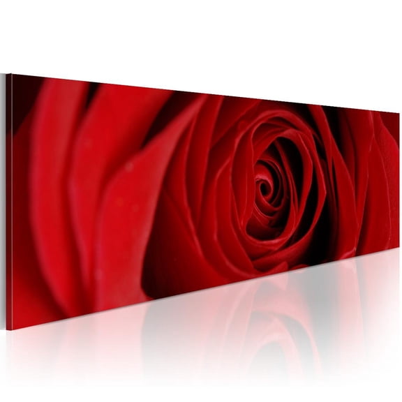 Tiptophomedecor Stretched Canvas Floral Art - Midnight Rose - Stretched & Framed Ready To Hang Art