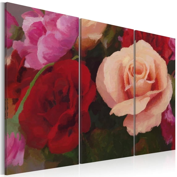 Tiptophomedecor Stretched Canvas Floral Art - Perfect In Every Inch - Stretched & Framed Ready To Hang Art